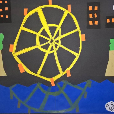 Year 8 Matisse Painting with Scissors October 2017