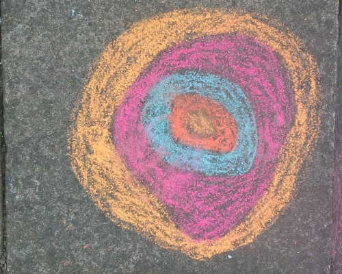 Year 7 Kandinsky Chalk Drawings April 2018