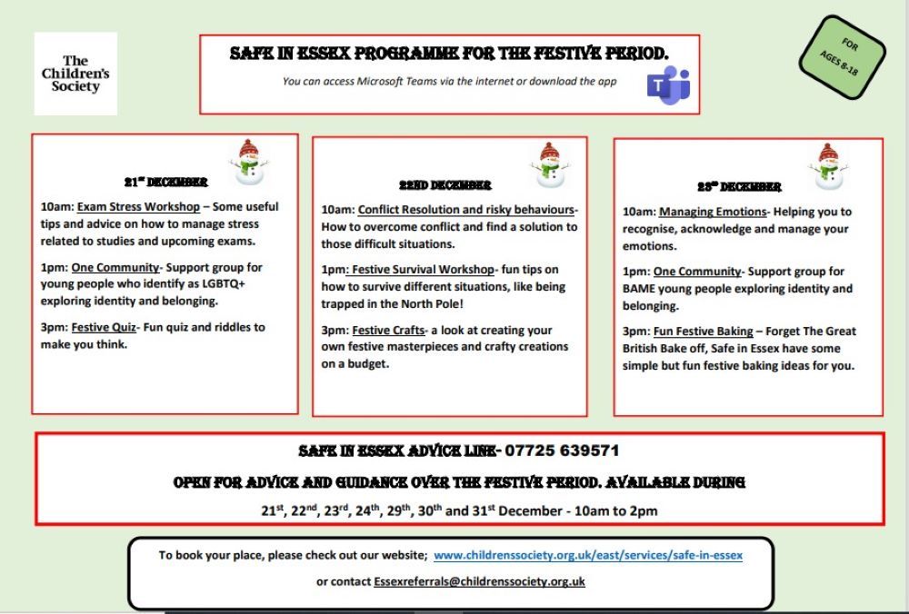 Stay Safe in Essex Winter Programme