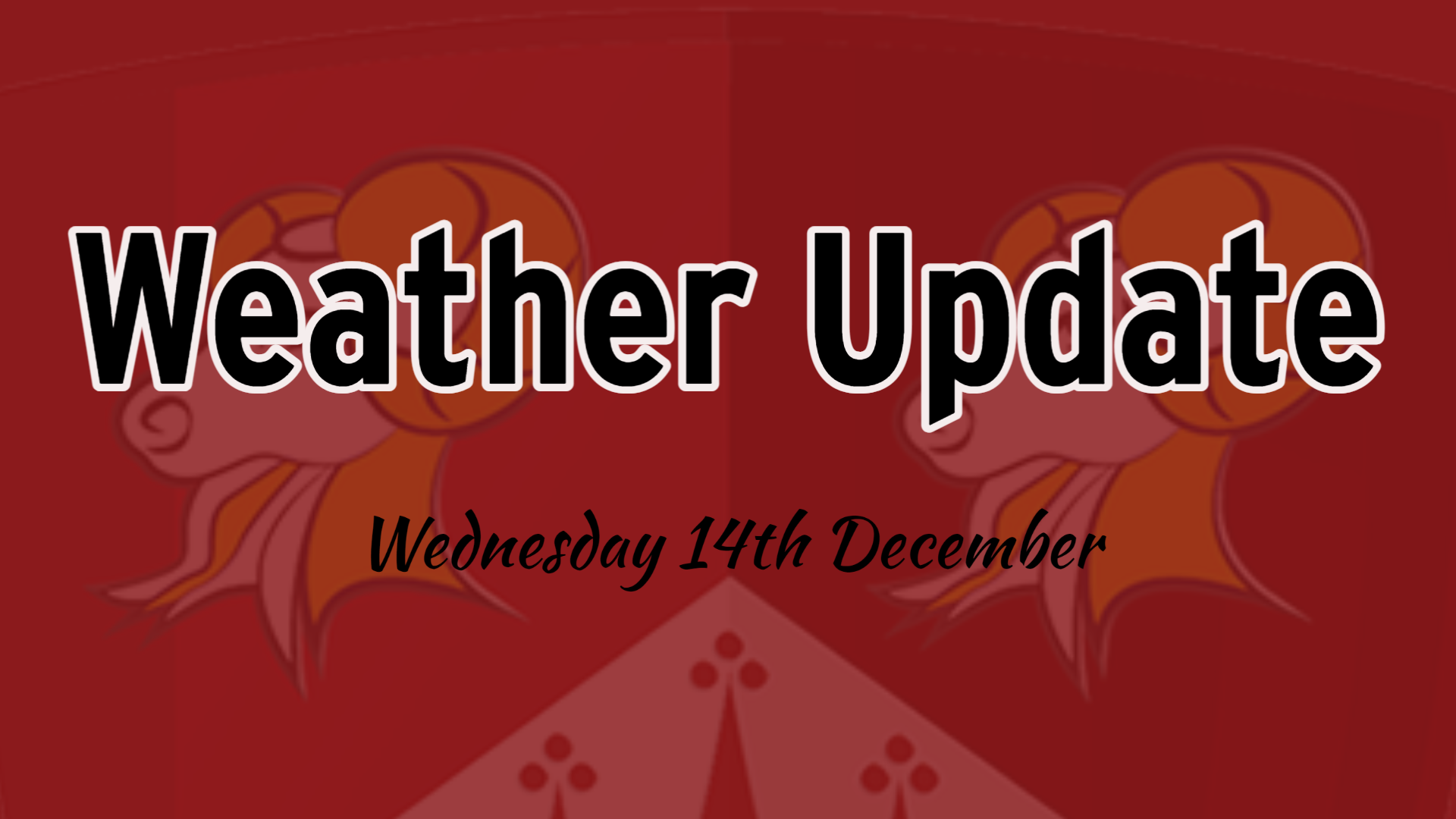 Weather Update - Wednesday 14th September